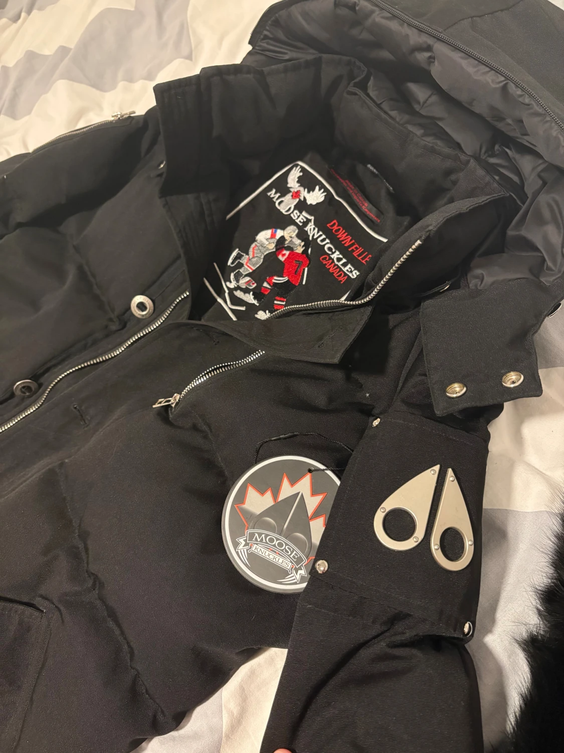 Svart Moose Knuckles Vinterjacka - 1