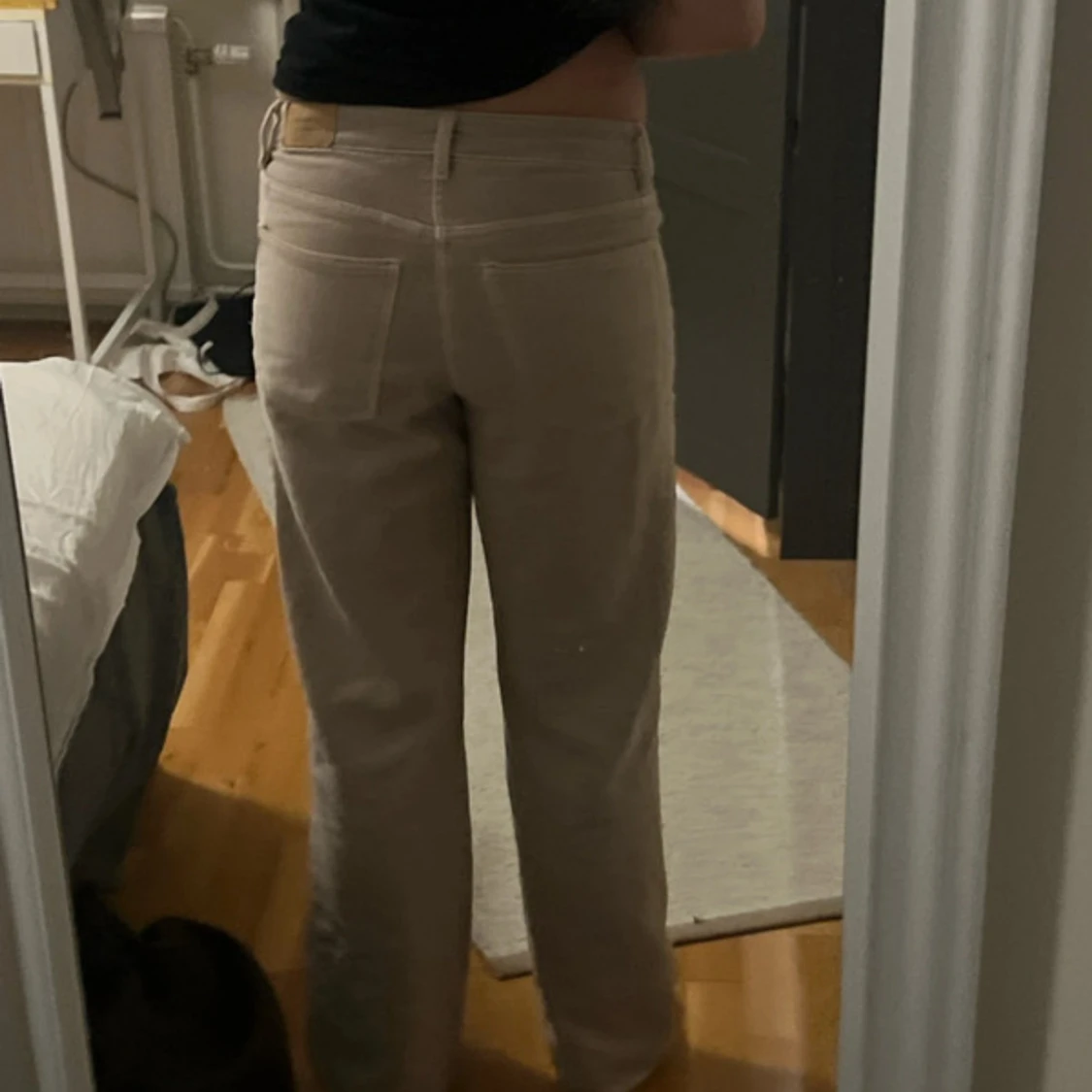 Beiga manchesterbyxor med raka ben - 3