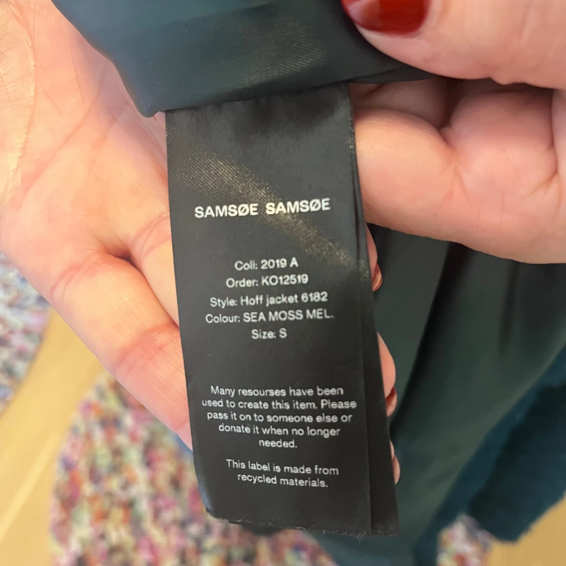 Mörkgrön ullkappa från Samsøe Samsøe - 4