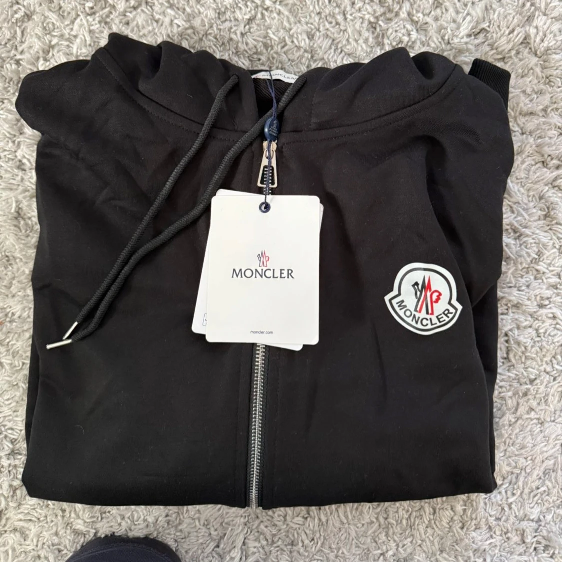 Svart Moncler hoodie med dragkedja - 3