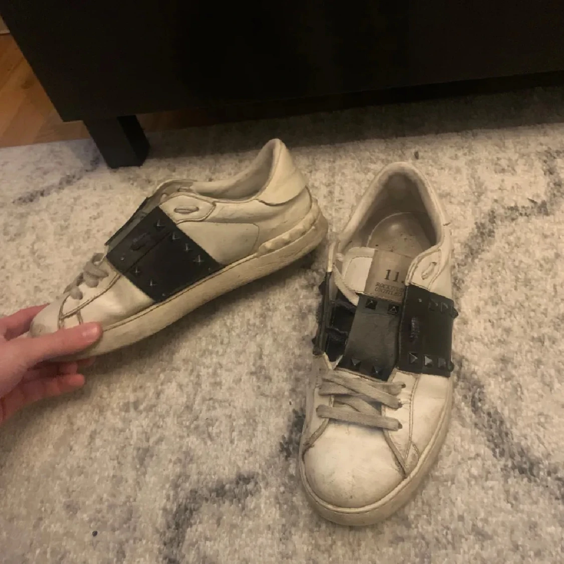 Valentino Rockstud sneakers vit/svart - 1