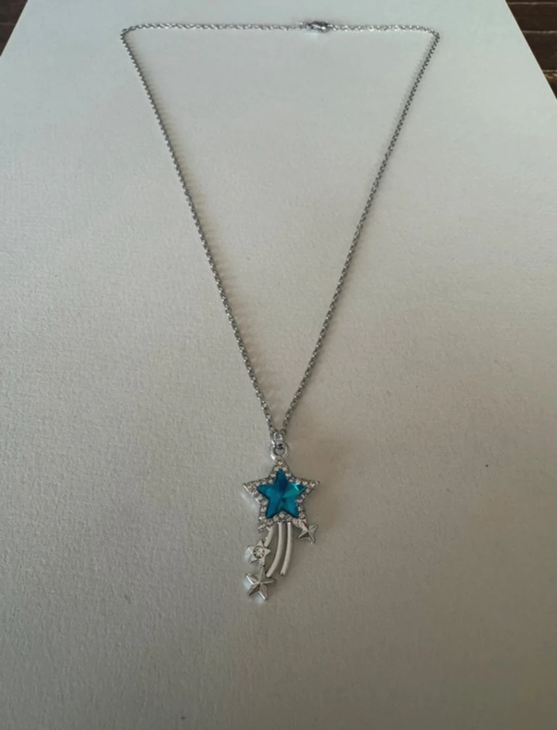 Silverhalsband stjärnfall blå - 3