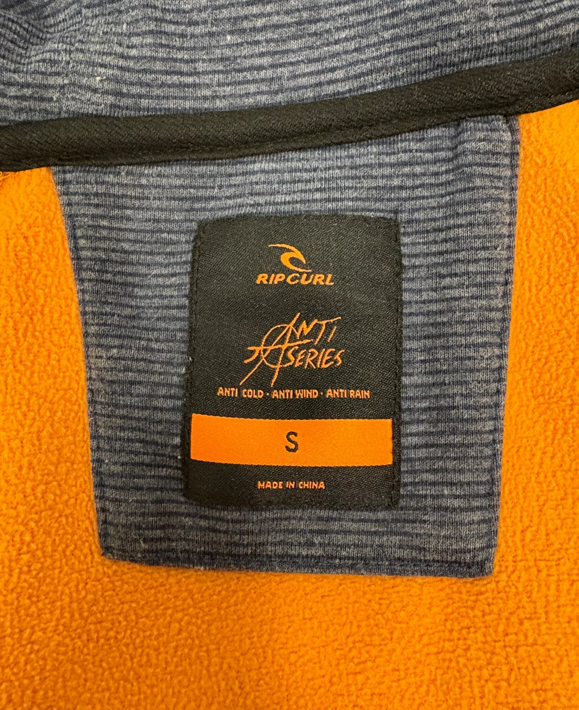 Rip Curl blå-grå fleecejacka med huva S - 2