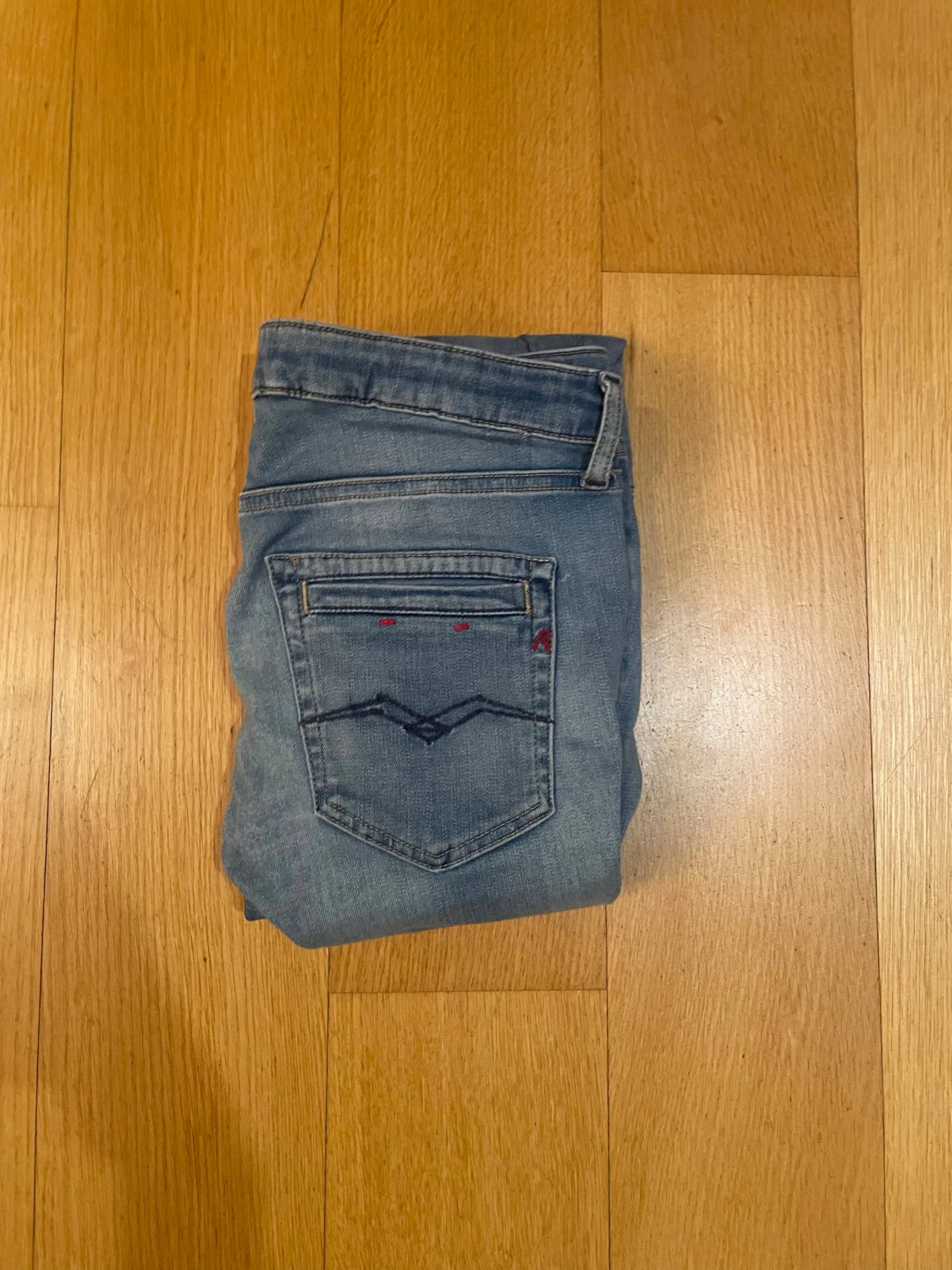 Replay Anbass skinny jeans ljusblå