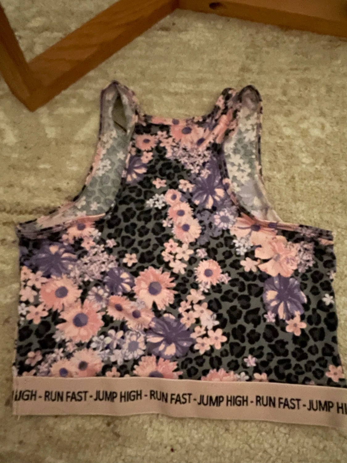 Blommig leopardmönstrad linnetopp Lindex - 2