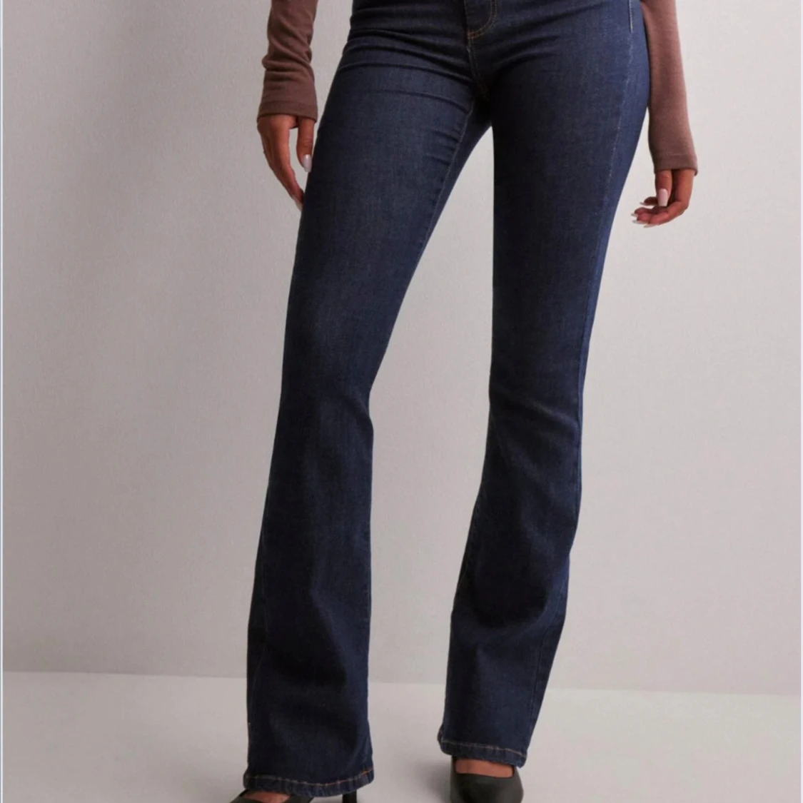 Mörkblå bootcut jeans från ONLY - 1