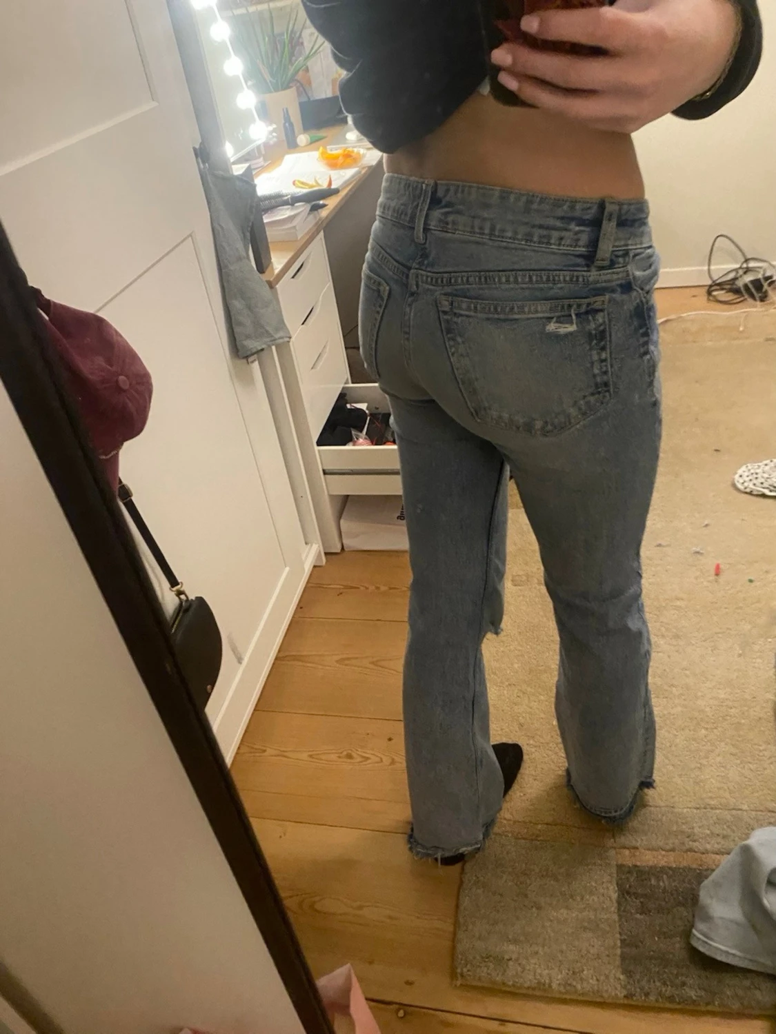 Ljusblå bootcut jeans - 1