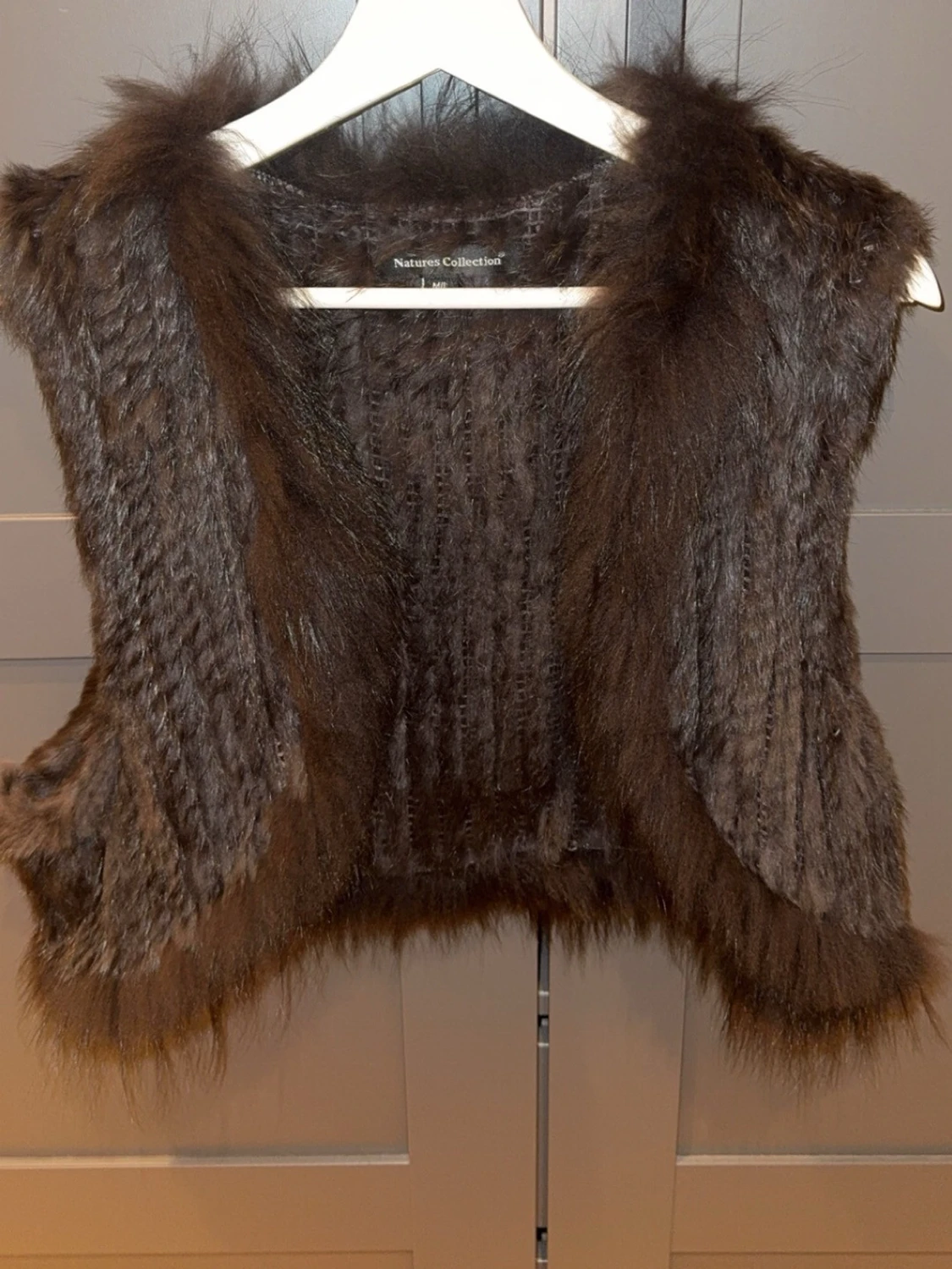 Mörkbrun pälsväst från Natures Collection - 1