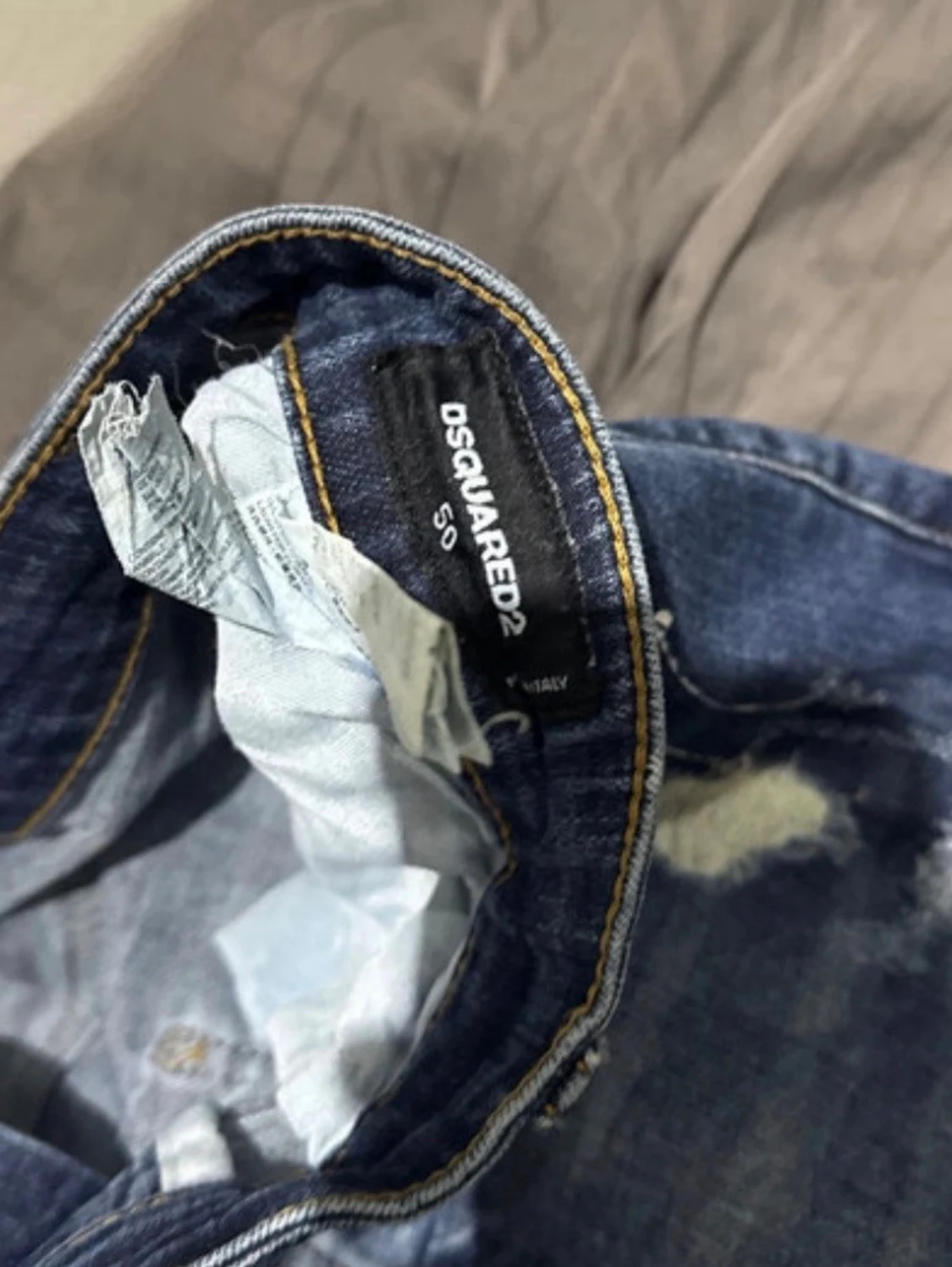 Blå Dsquared2 jeans med slitningar - 1