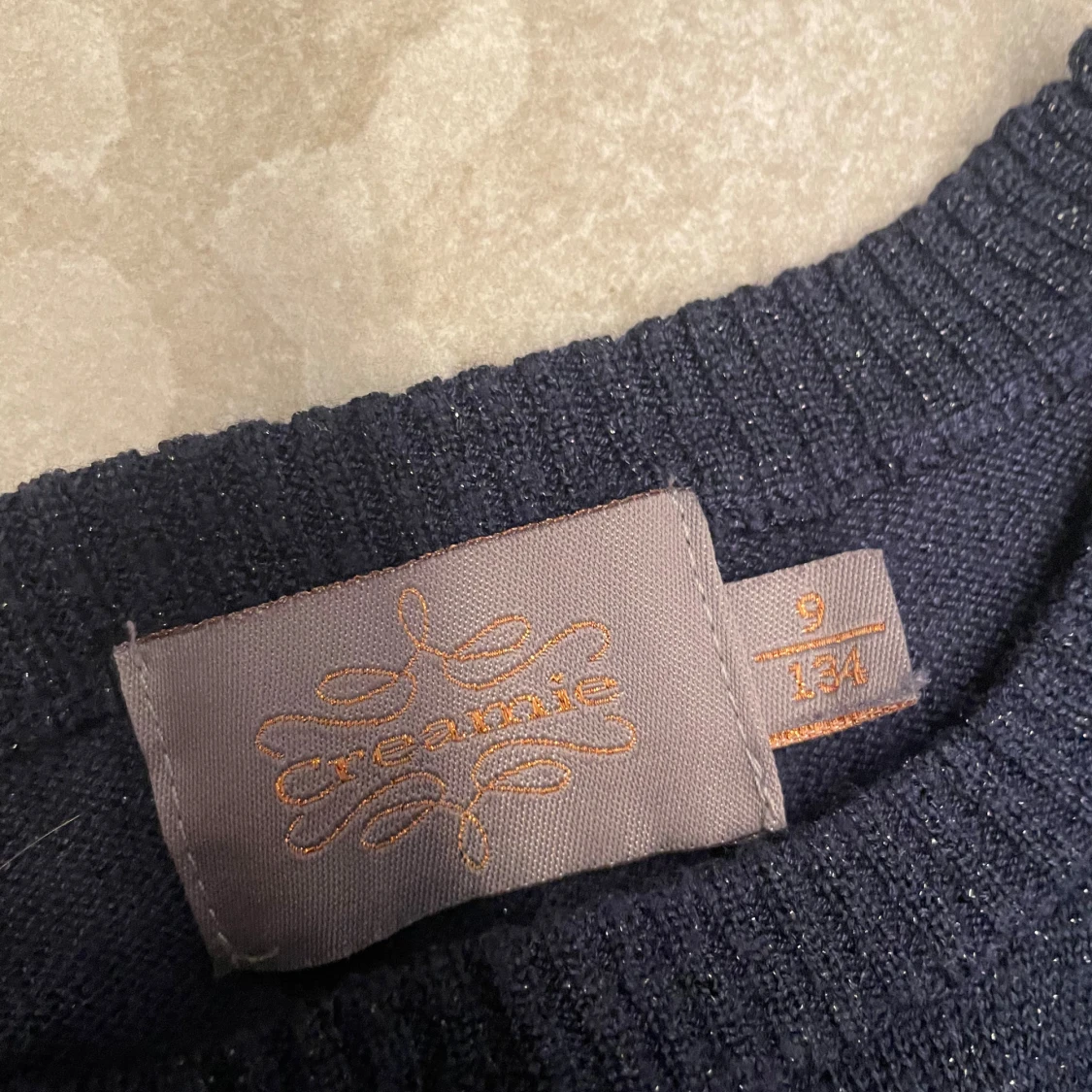 Mörkblå stickad tröja från Creamie - 2