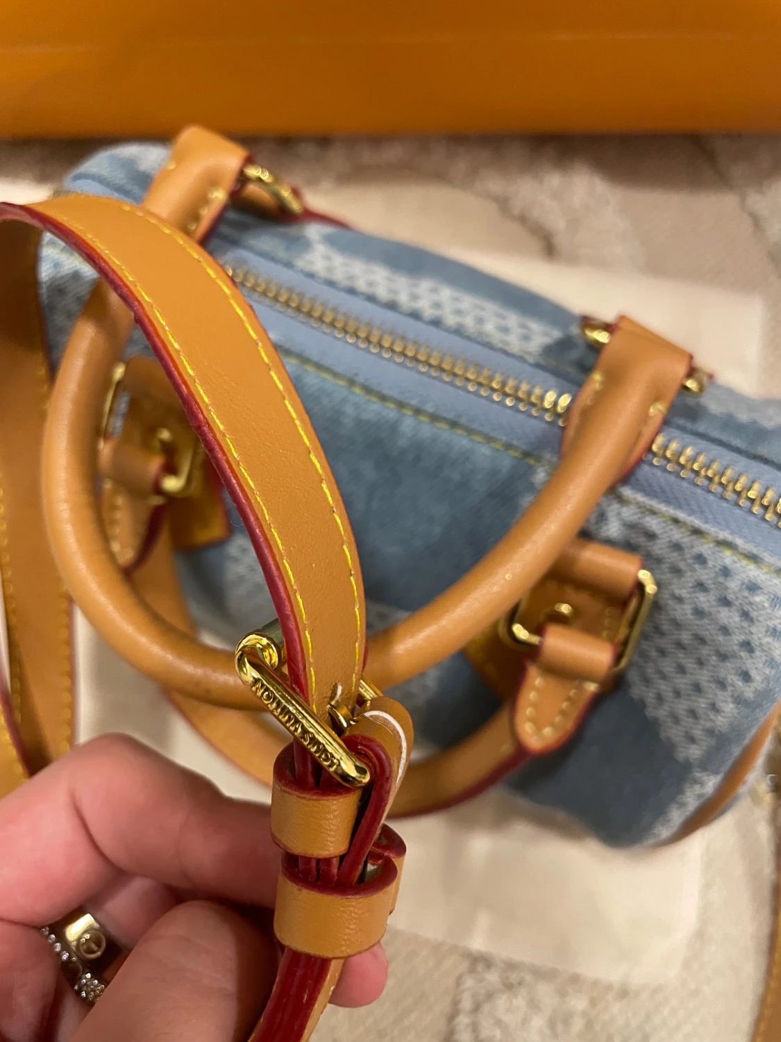 Louis Vuitton denim handväska - 4
