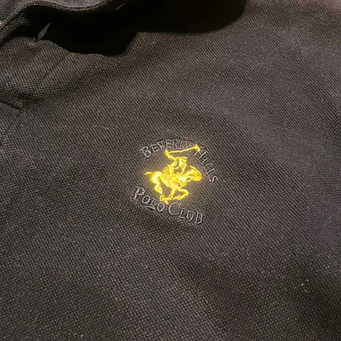 Marinblå långärmad pikétröja Beverly Hills Polo Club - 3