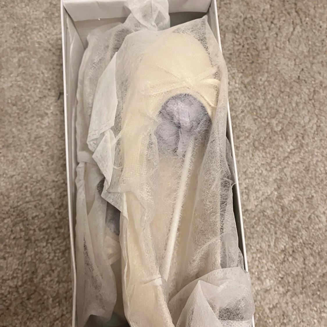 Beige ballerinaskor med rosett