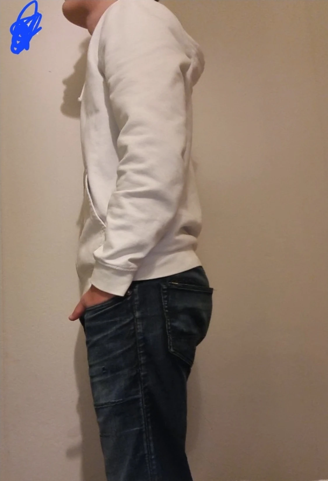 Vit zip hoodie från Pier One - 3