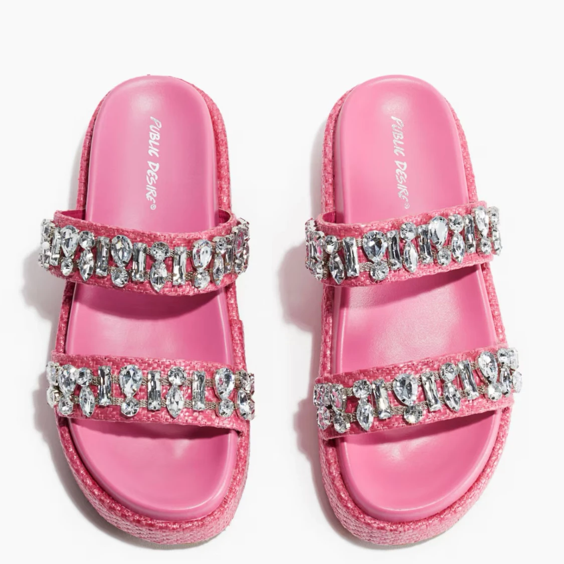 Rosa sandaler med strass från Public Desire