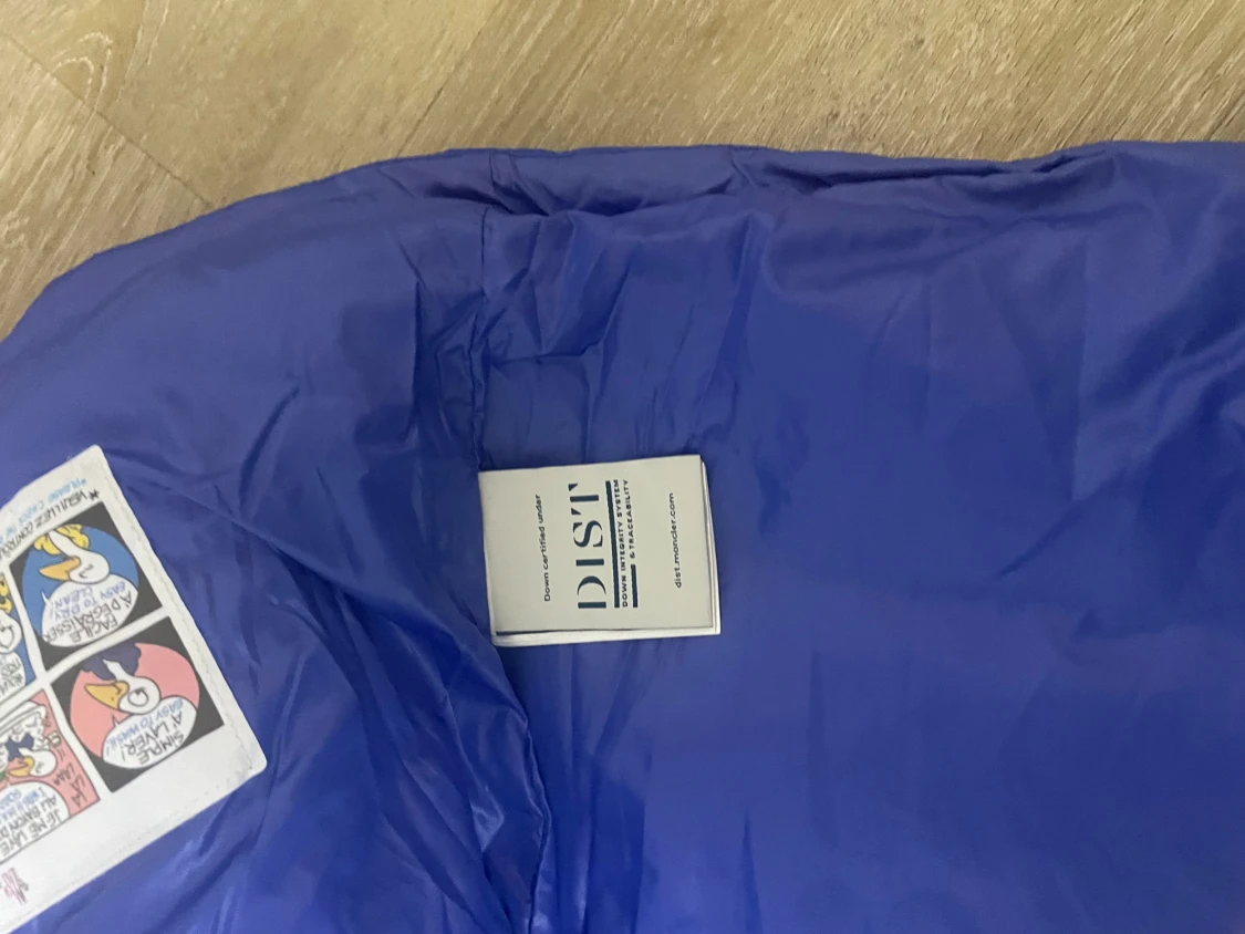 Blå Moncler pufferjacka med huva - 3