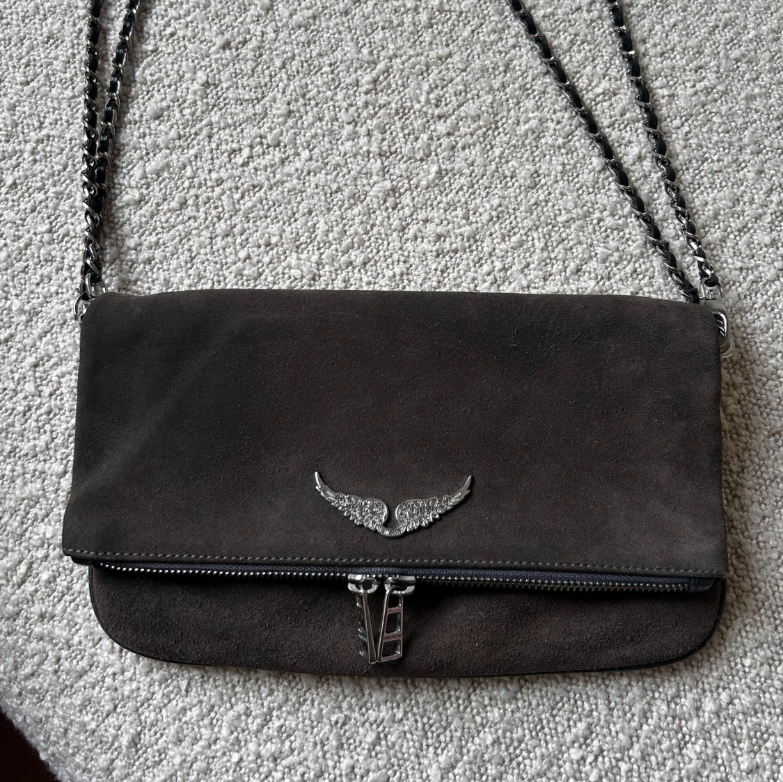 Grå mocka axelväska Zadig & Voltaire - 1