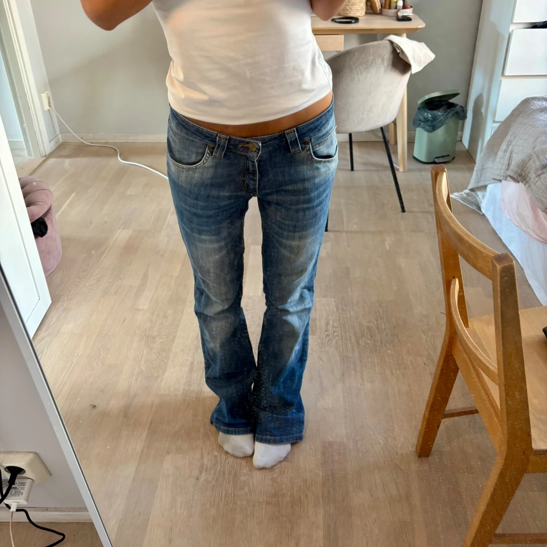 Lågmidjade bootcut jeans från lee