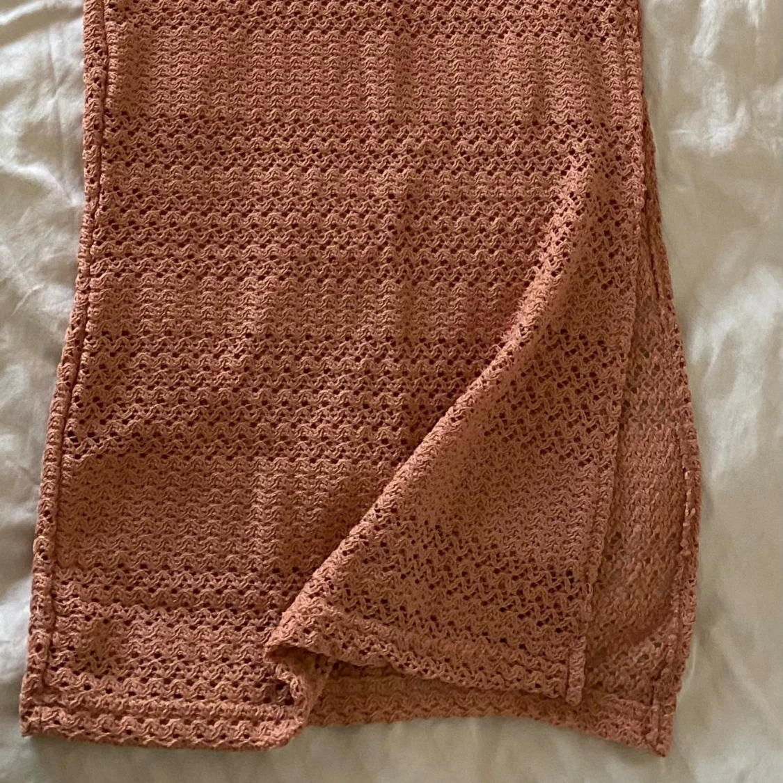 Stickad sett i brun ton - 1