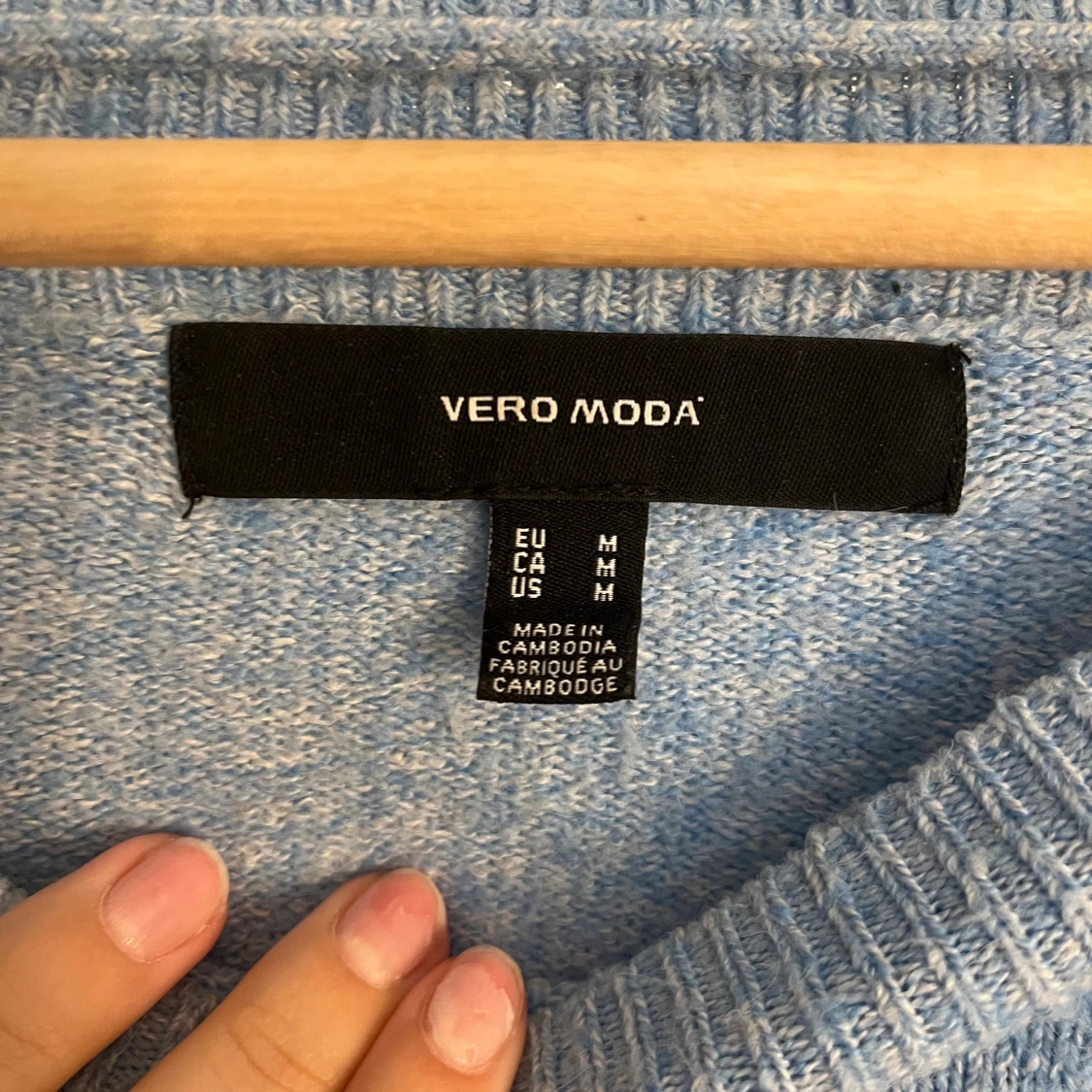 Ljusblå stickad tröja - 2