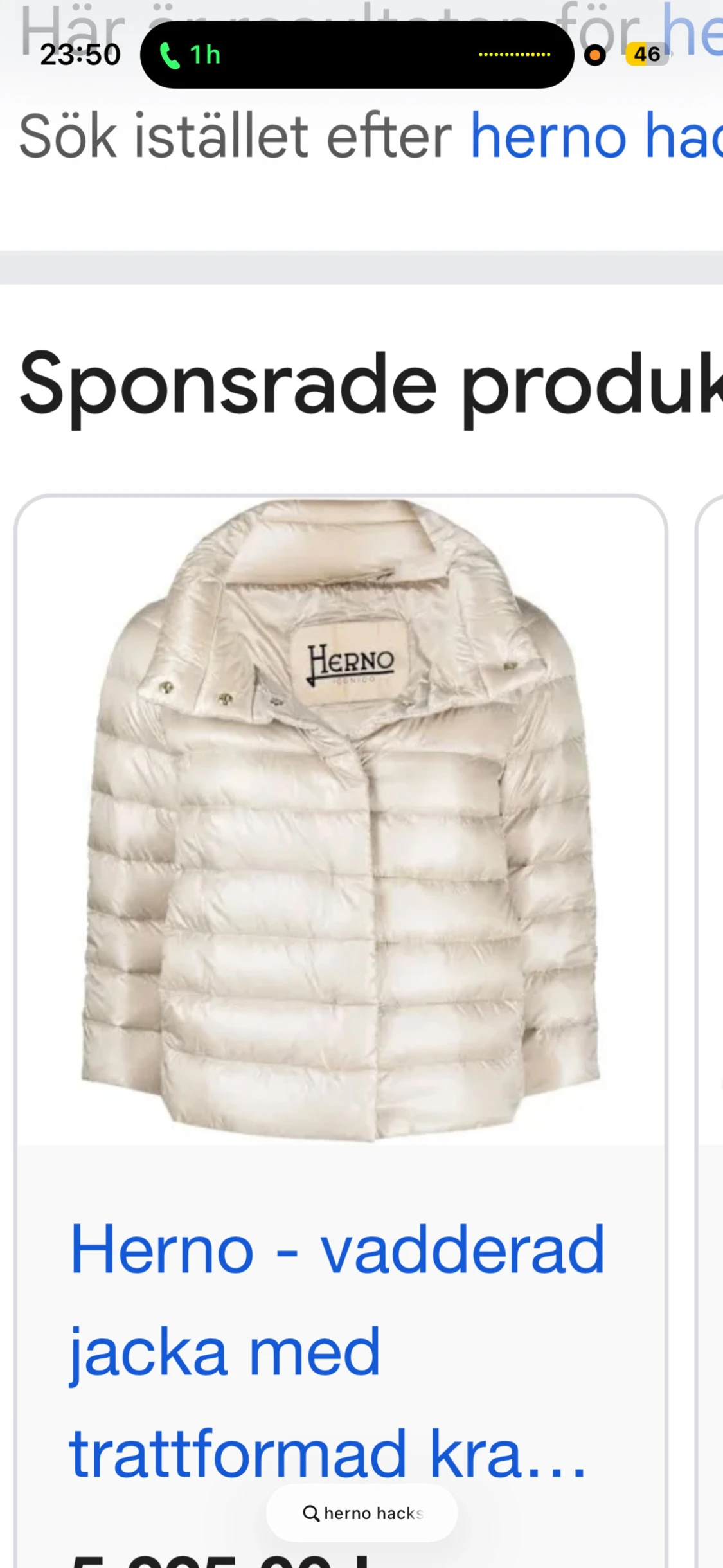 Beige pufferjacka från Herno - 1