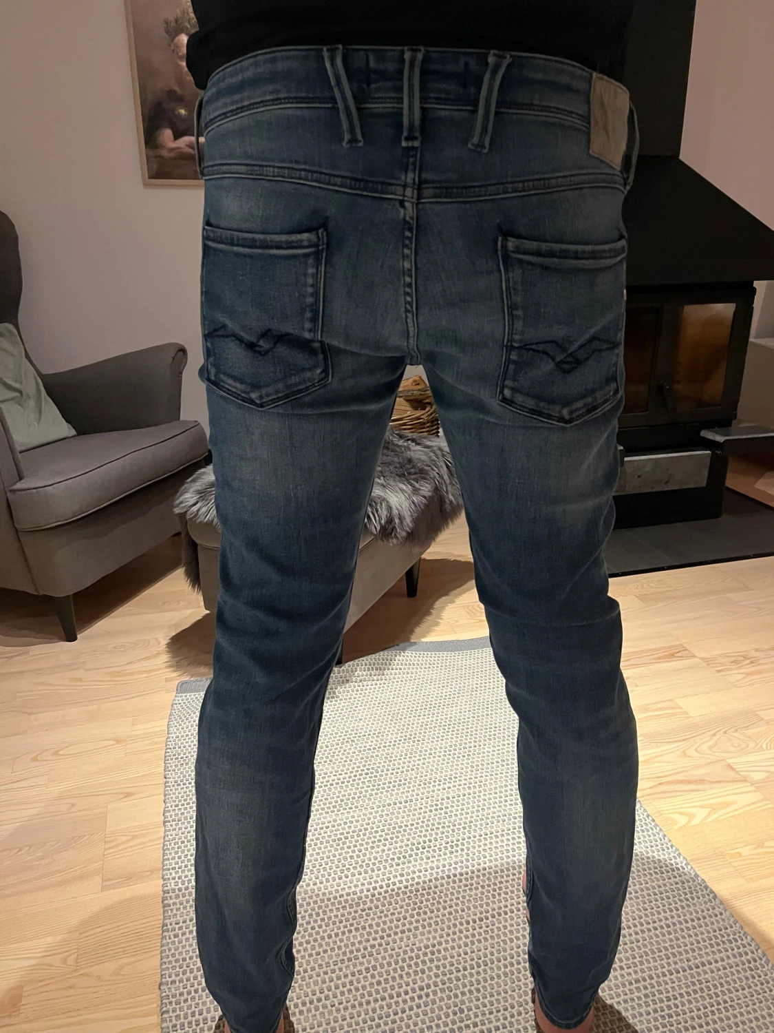 Replay jeans blå herr