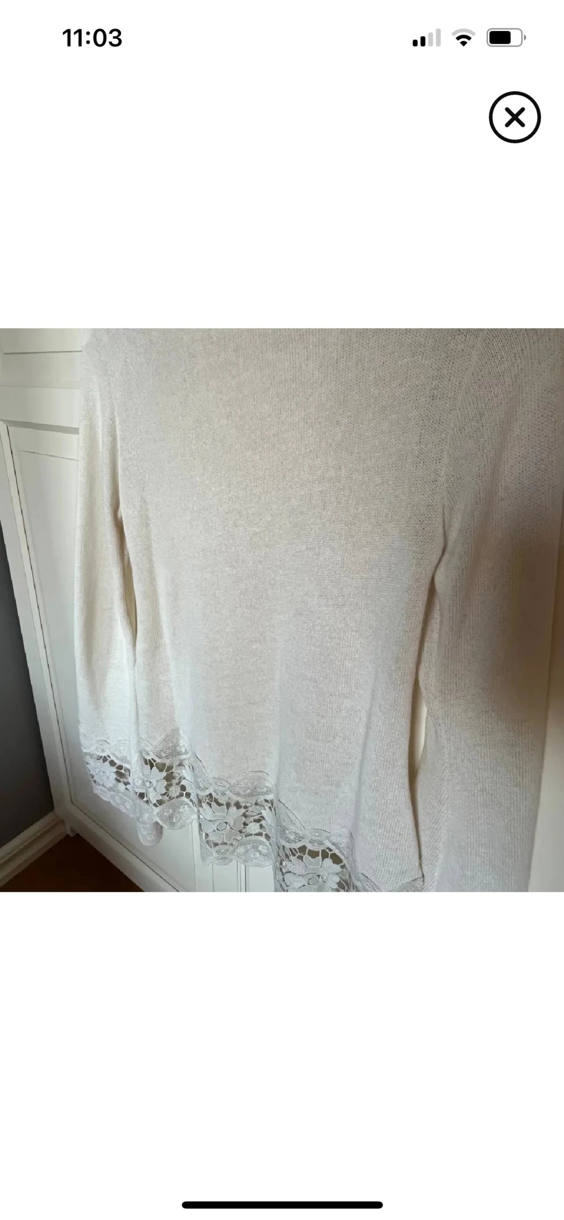 Beige spetsdetaljerad tröja från Zara - 5