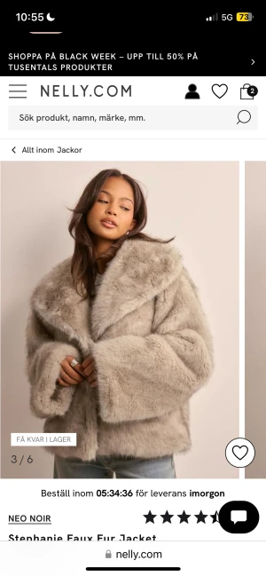 Beige pälsjacka från Neo Noir - Supermjuk och fluffig beige pälsjacka från Neo Noir. Endast andvänd 1 gång så den är som ny 1800kr ny . Storlek 38