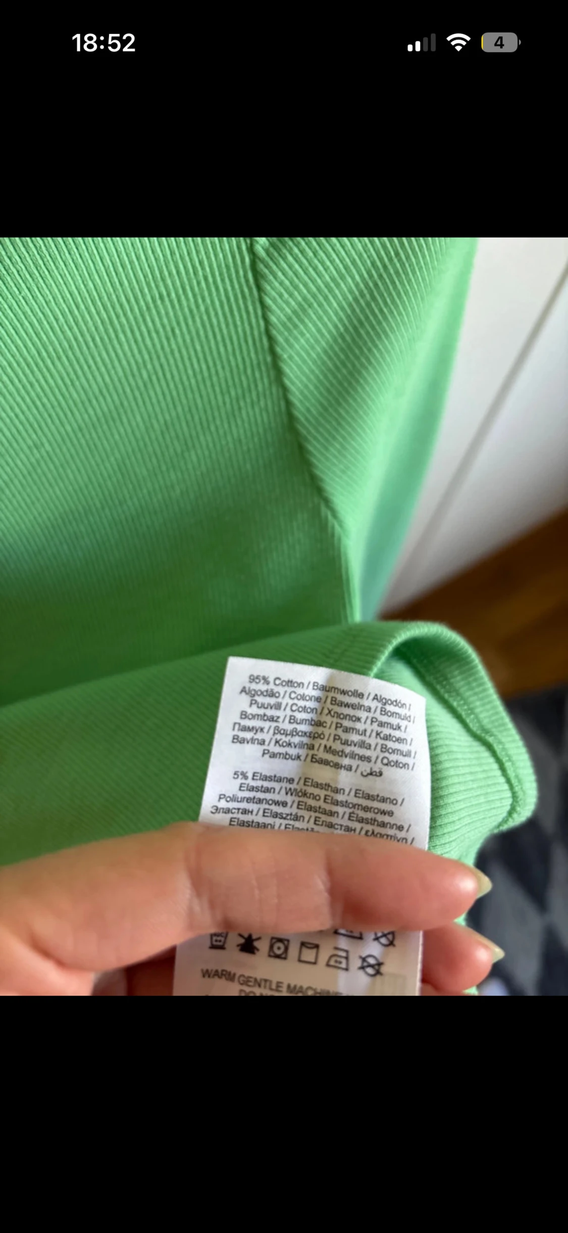 Grön croppad långärmad topp JJXX - 2