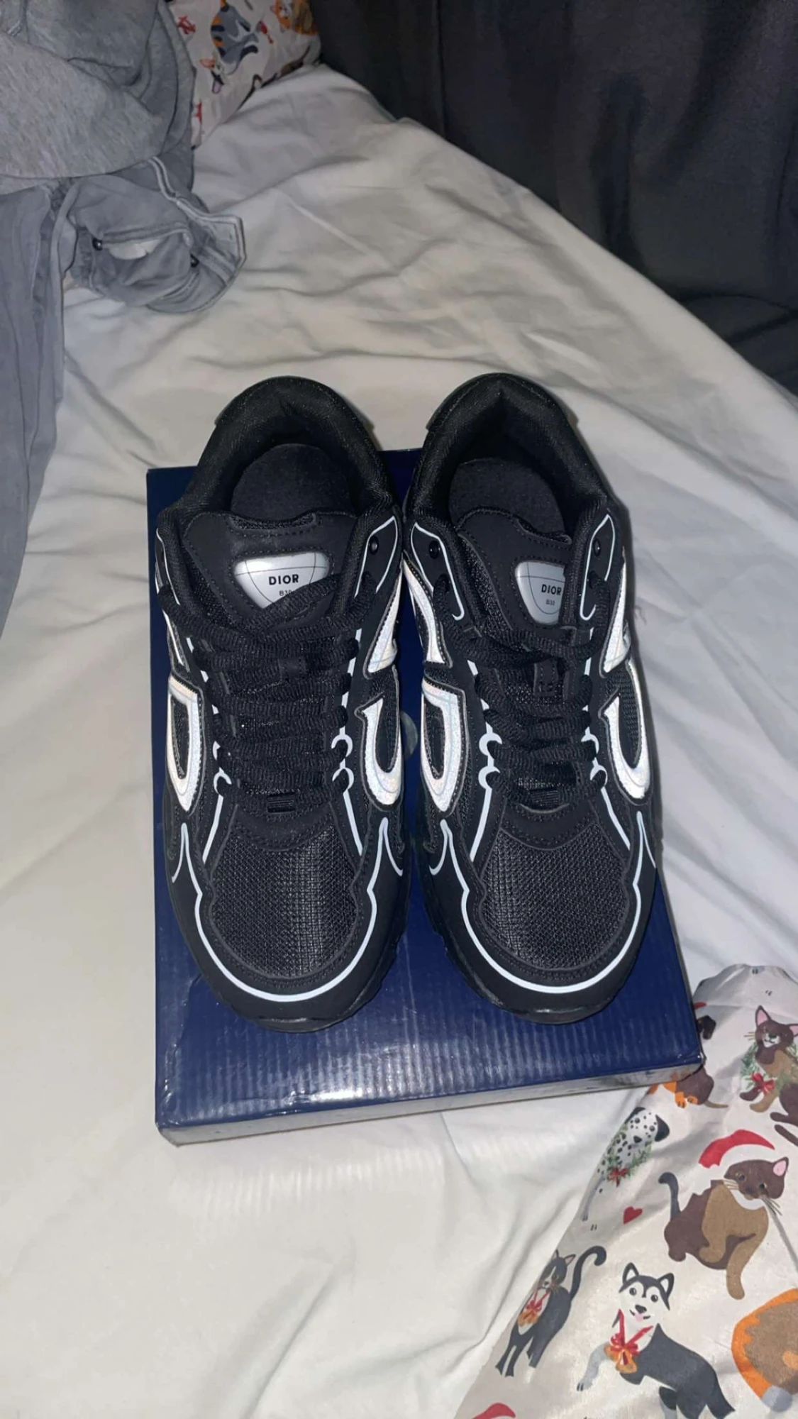 Svarta Dior sneakers med vit logga - 1