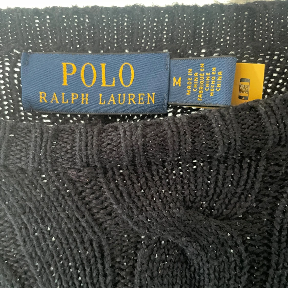 Marinblå kabelstickad tröja Polo Ralph Lauren - 2
