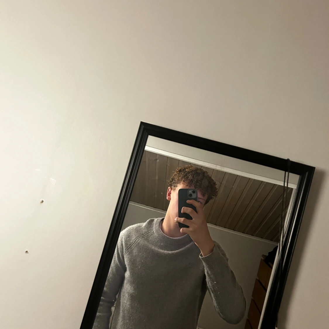 Grå stickad tröja från Cubus 