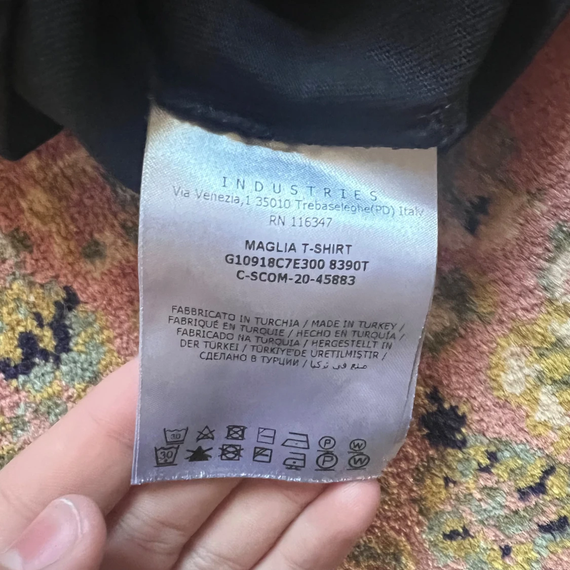 Svart t-shirt med logga från Moncler M - 3