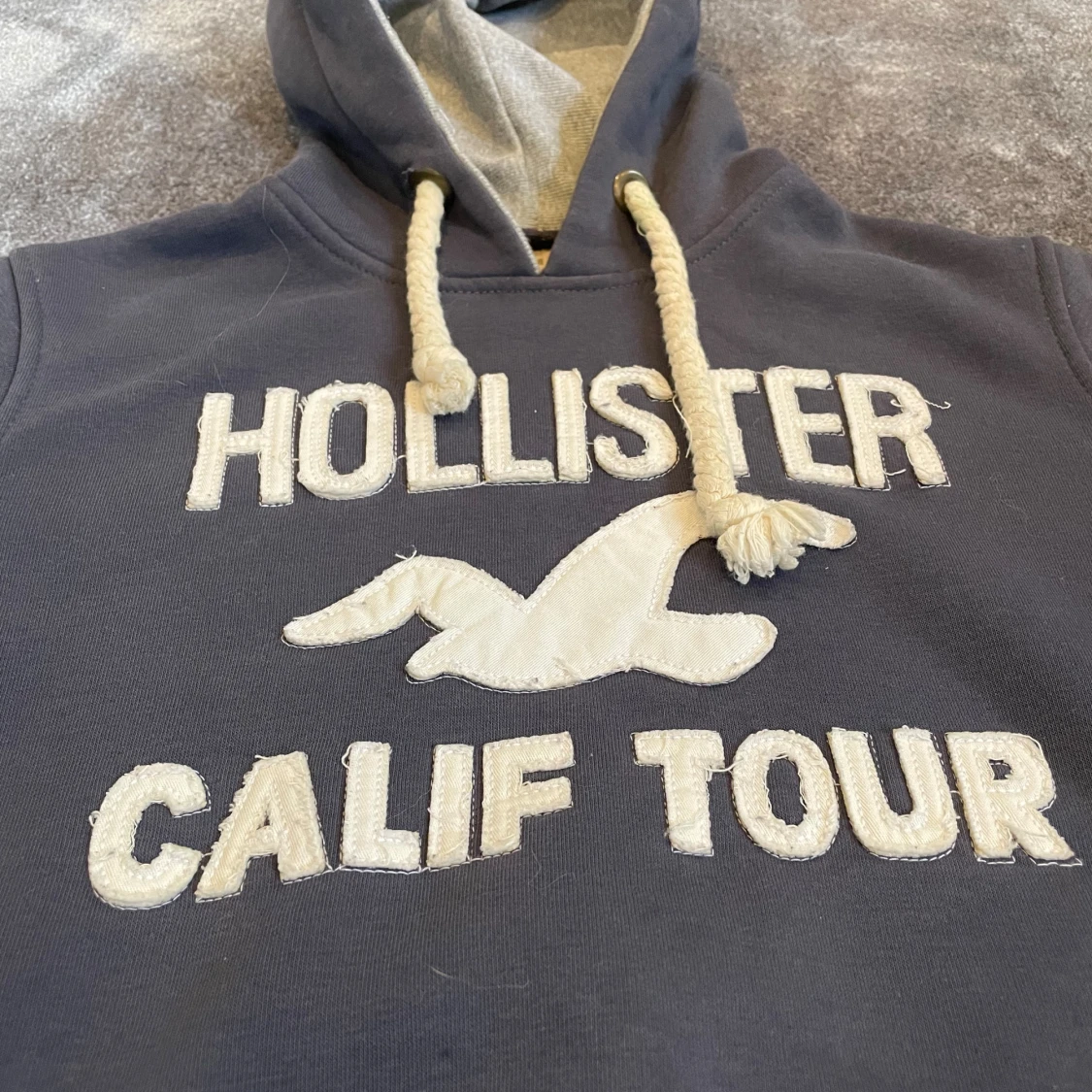 Mörkblå Hollister hoodie  - 1