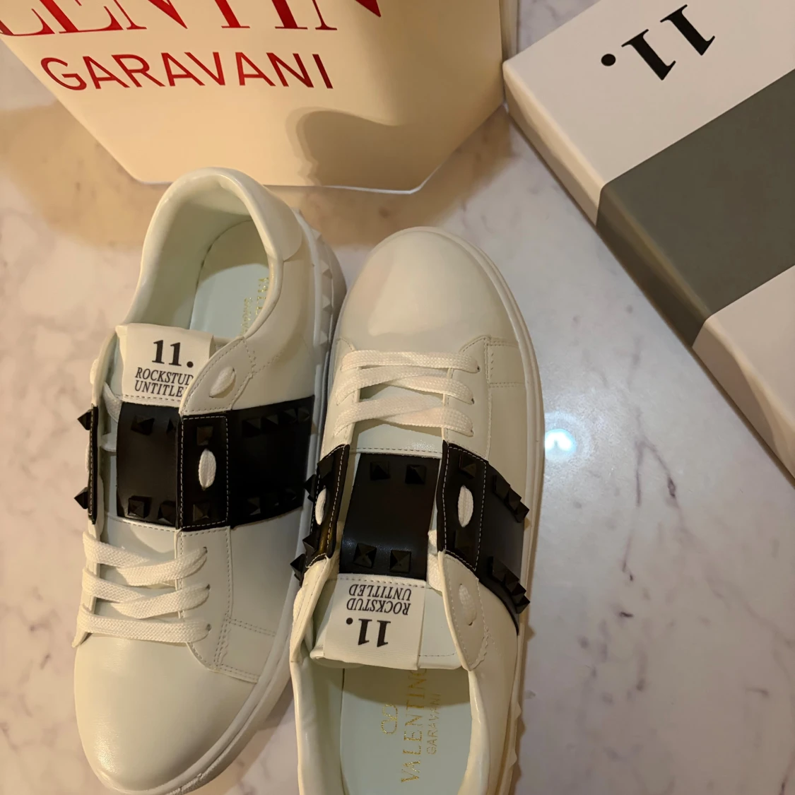 Valentino Rockstud sneakers vit/svart - 3