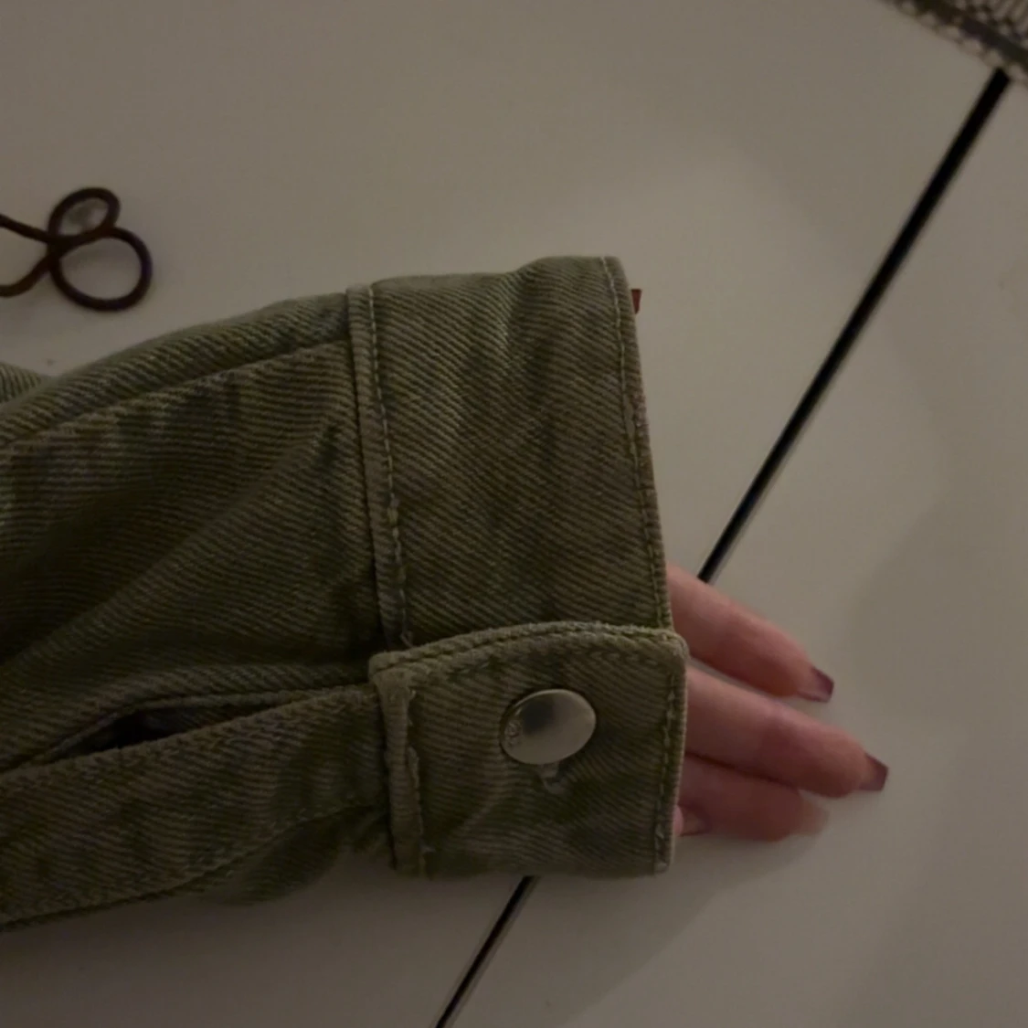 Grön jeansjacka från Zara XS - 1