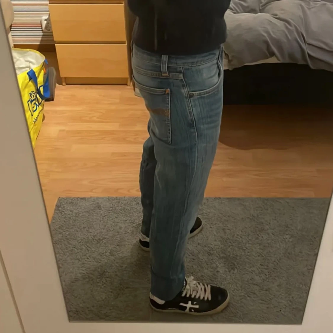 Nudie Jeans blå straight fit jeans - 3