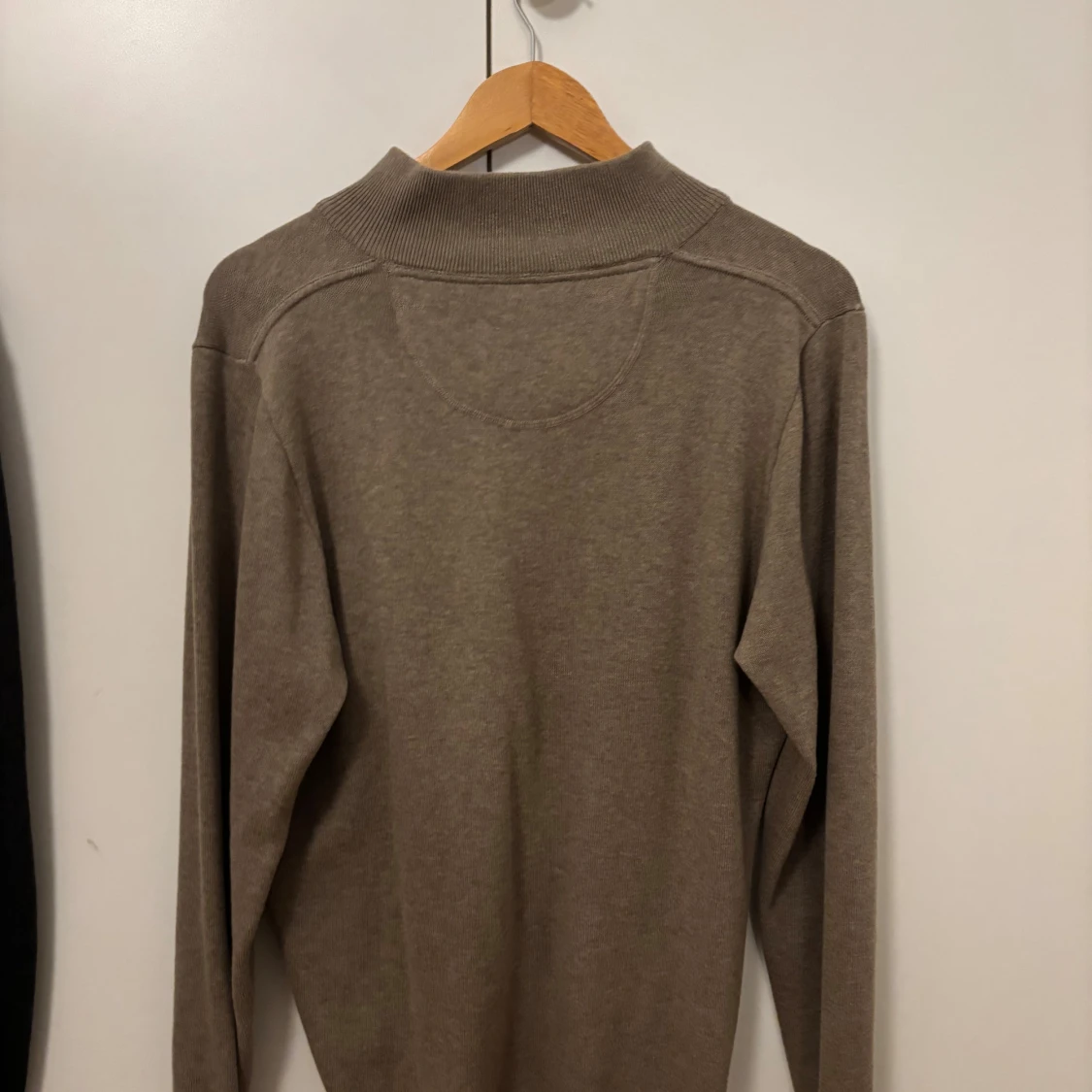 Beige stickad half zip-tröja Berkeley - 1