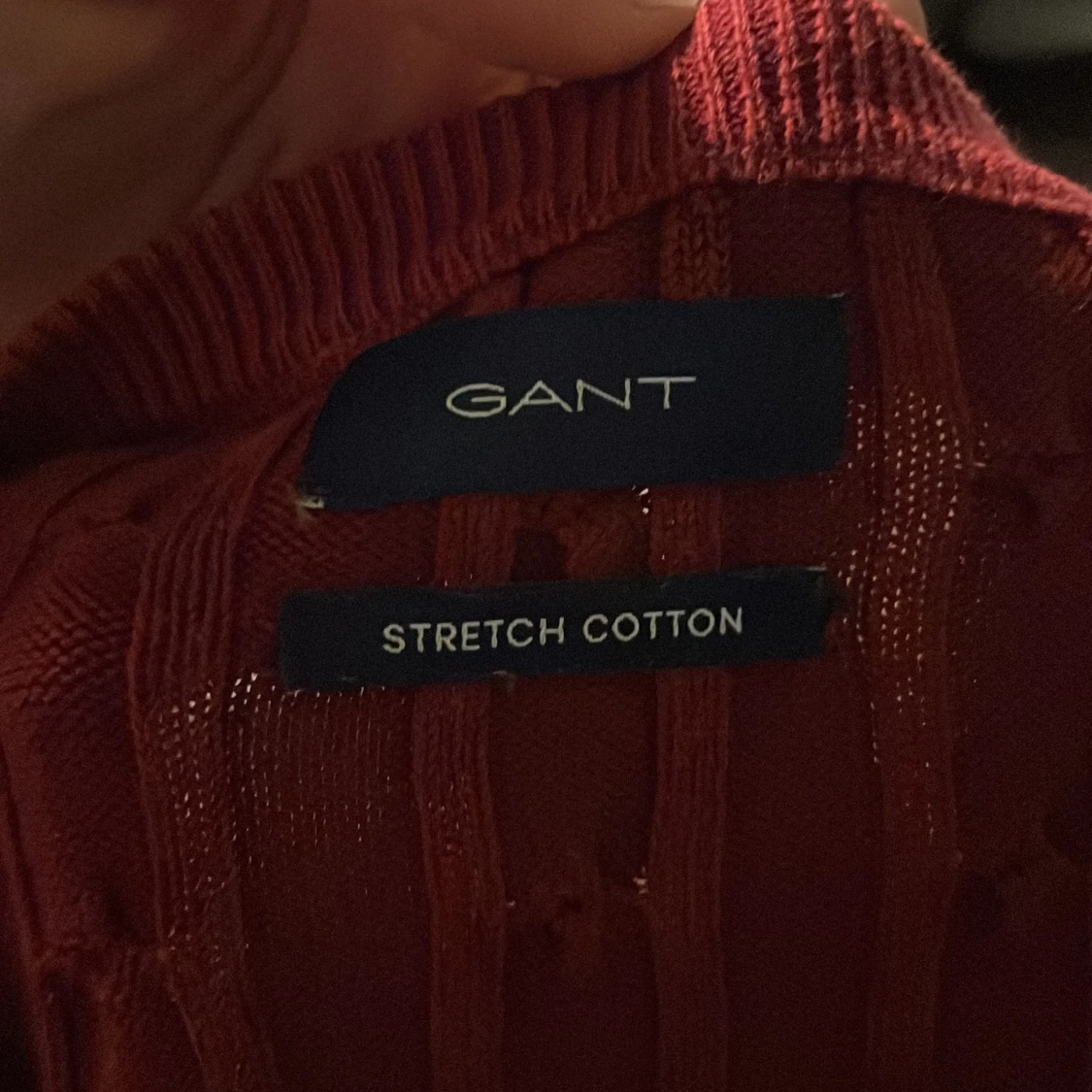 Röd kabelstickad tröja från GANT - 4