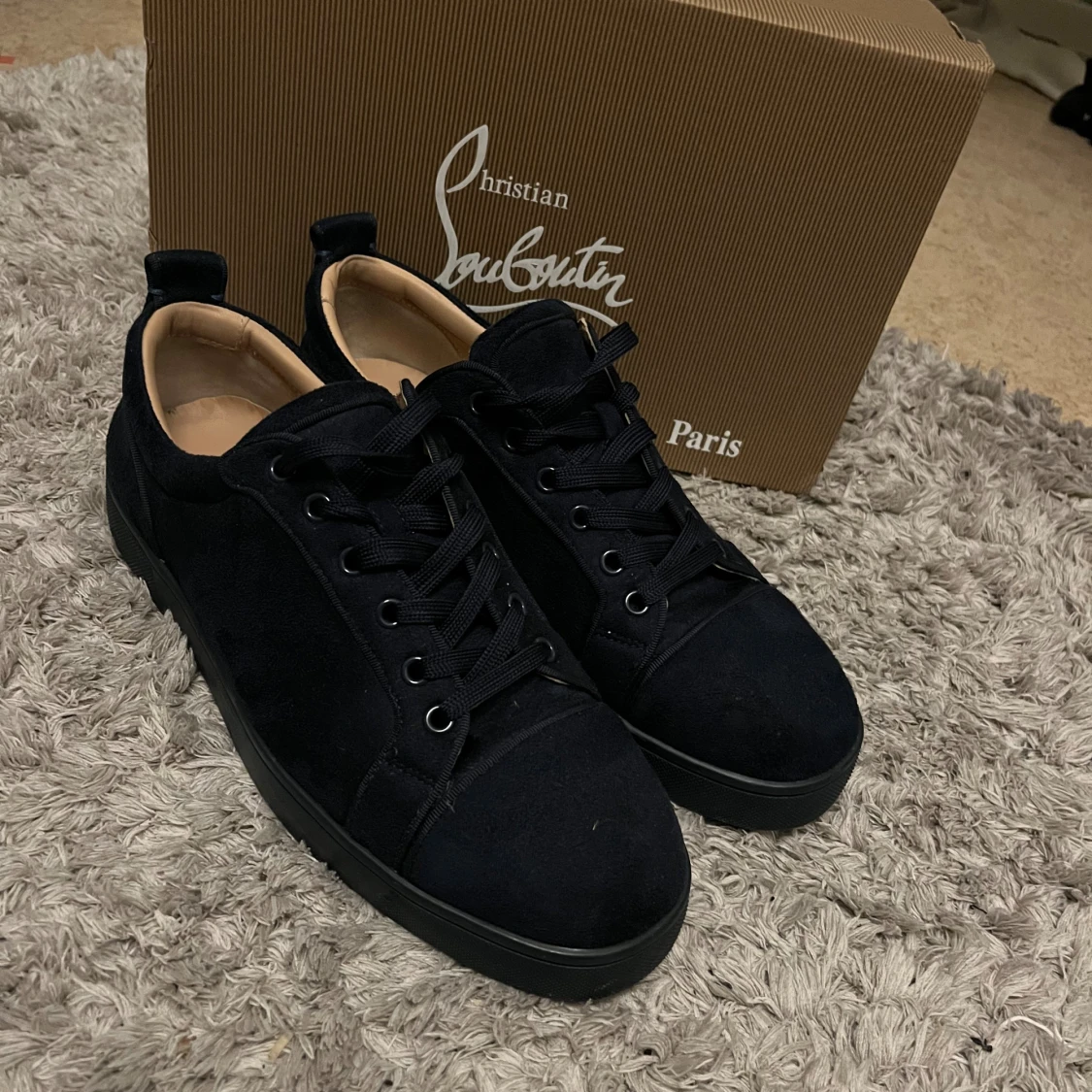 Christian Louboutin blåa sneakers mocka - 1