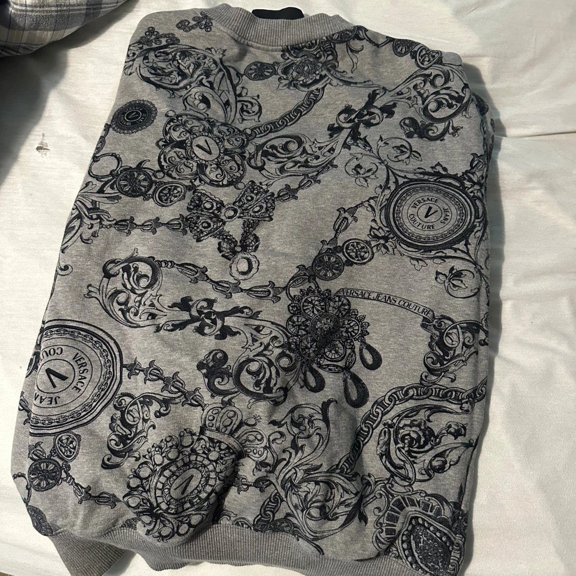 Grå mönstrad sweatshirt Versace Jeans - 1