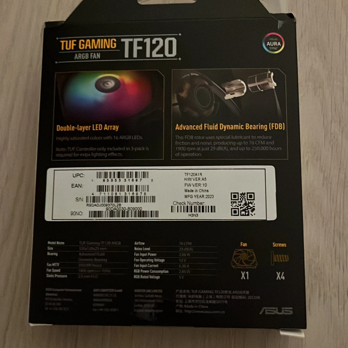 TUF Gaming TF120 ARGB Fan - 1