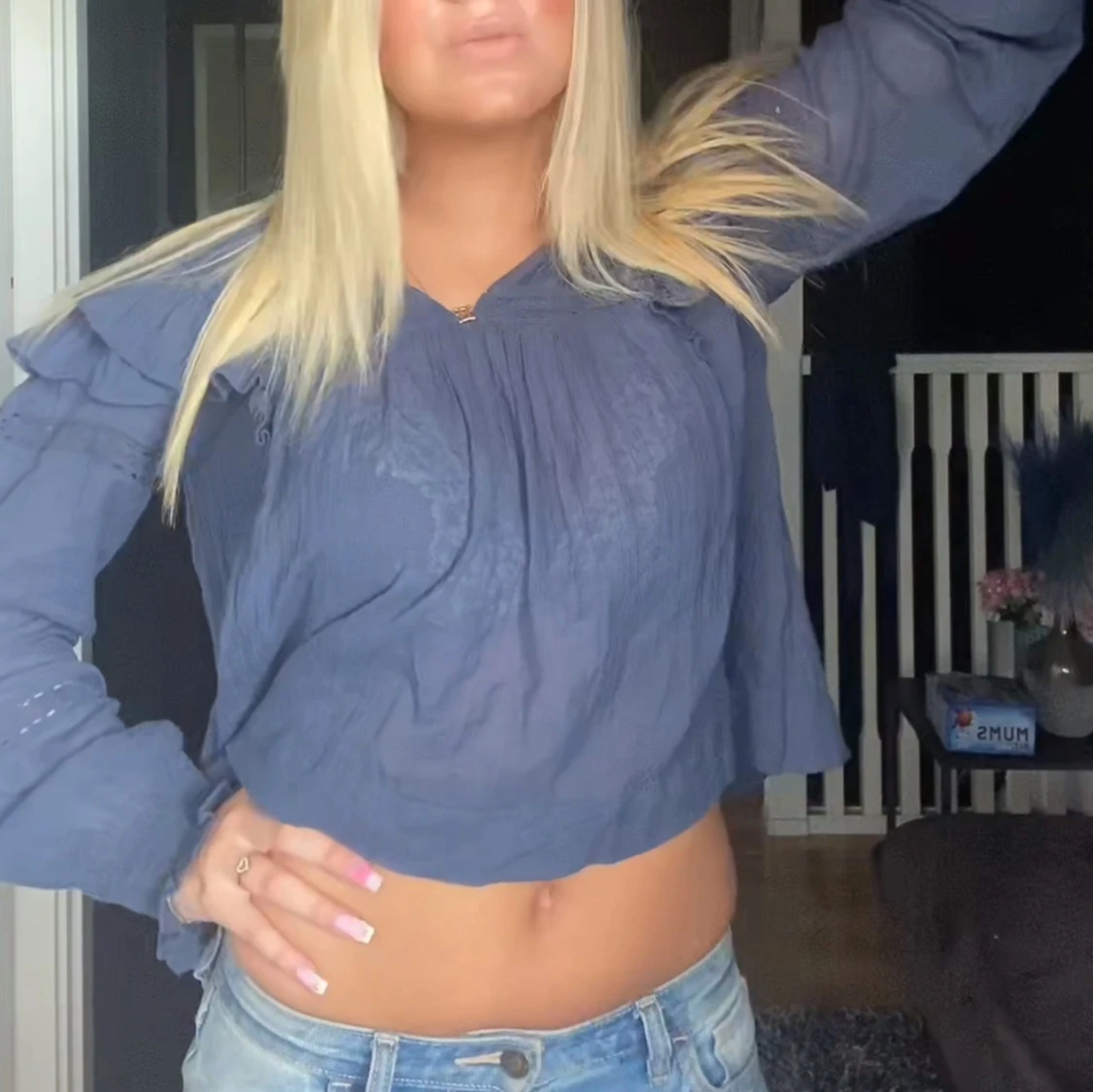 Marin blå blus  - 1