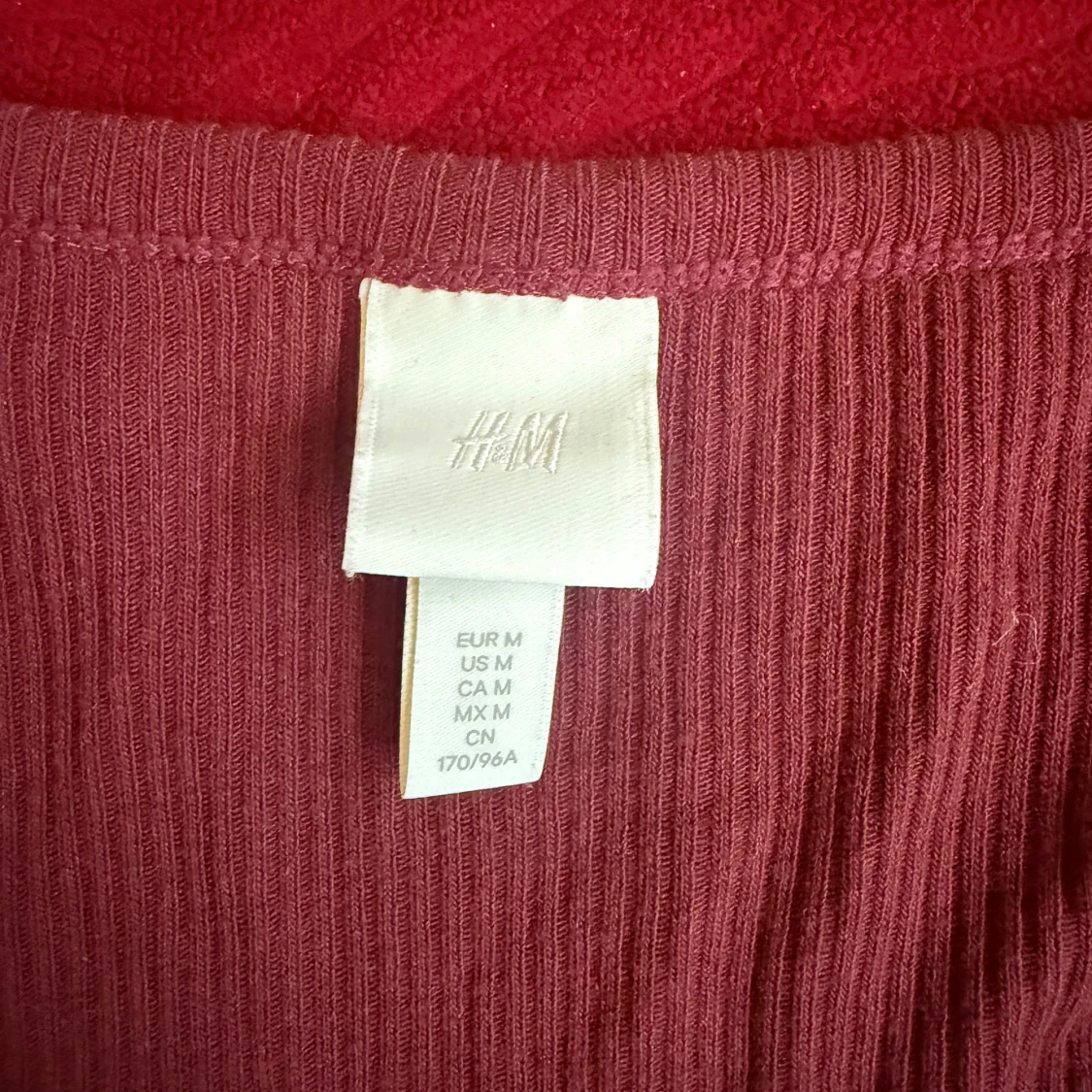 Ribbad långärmad topp från H&M - 1