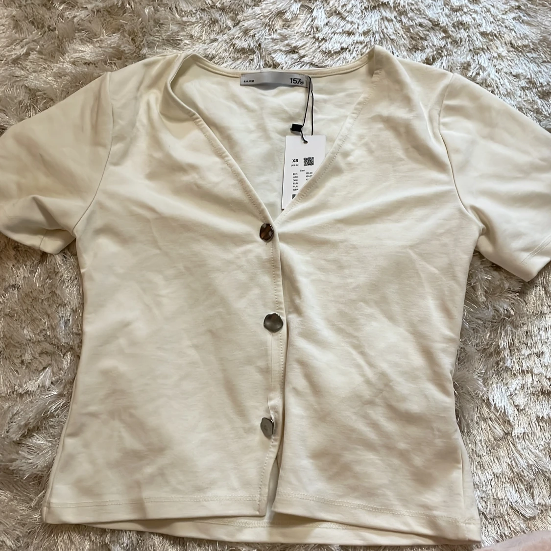Beige kortärmad blus från 157