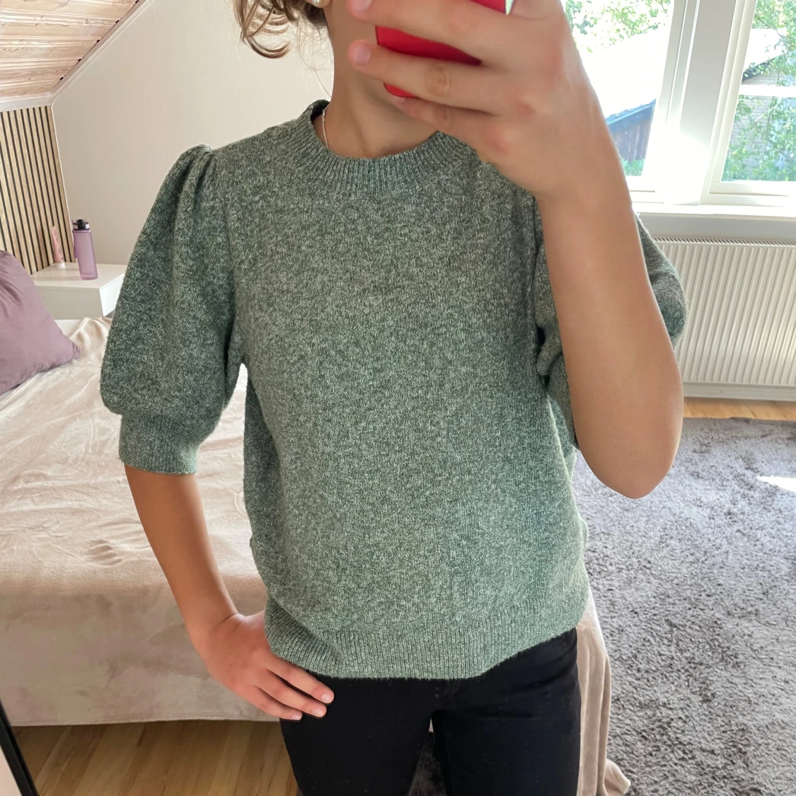 Grön stickad tröja från Vero Moda - 3