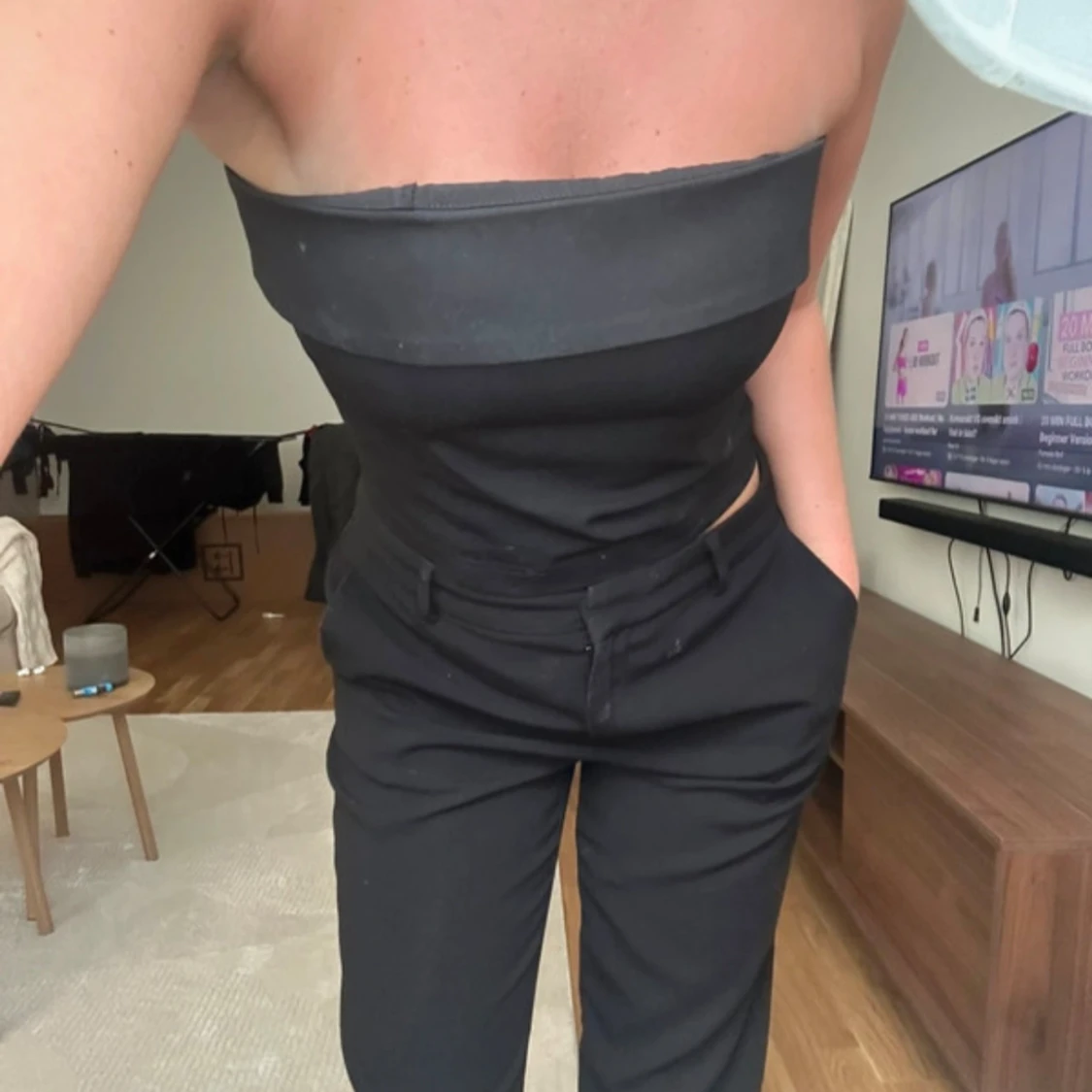 Svart bandeau tubtopp