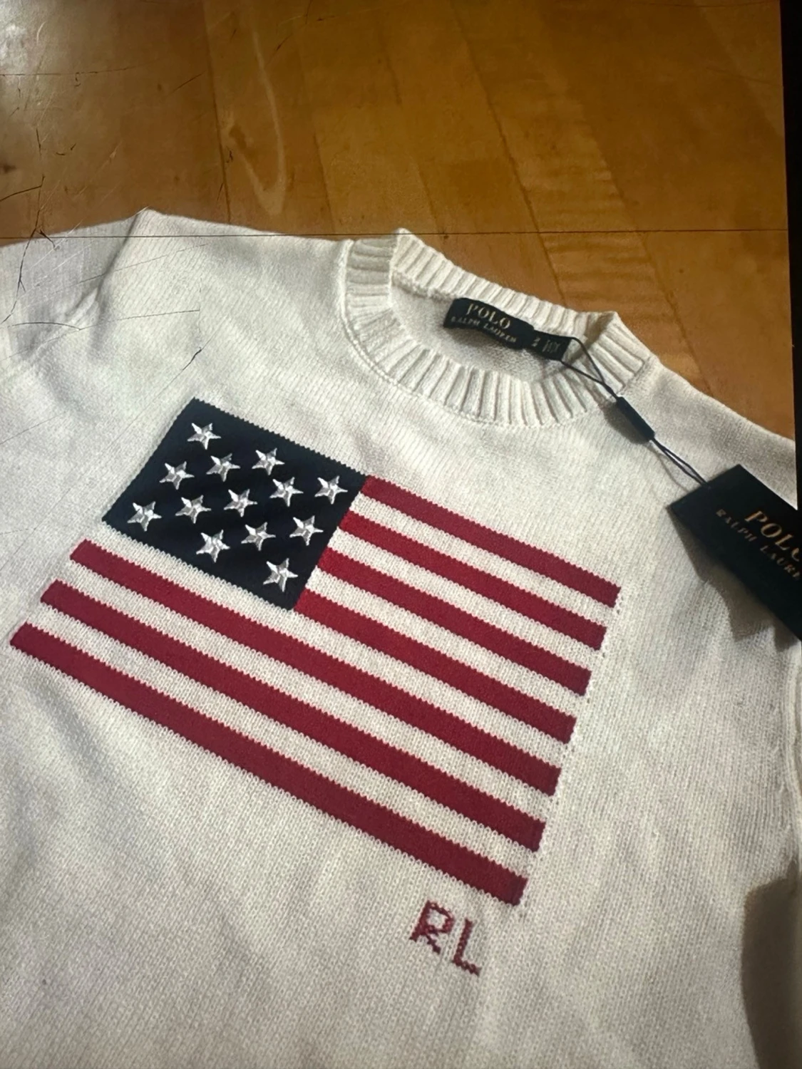 Vit stickad tröja Polo Ralph Lauren - 5