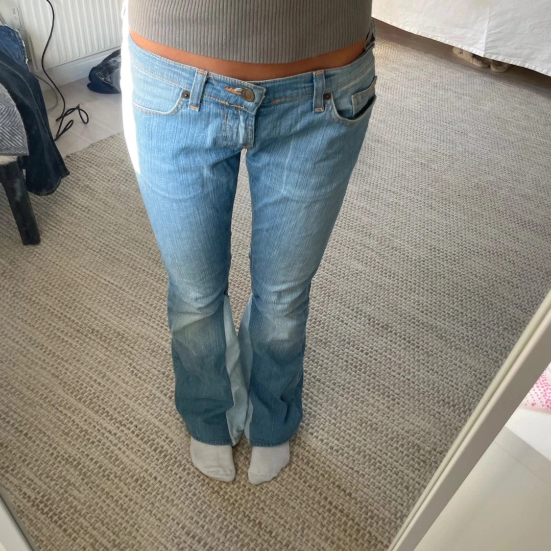 Lågmidjade bootcut jeans - 91