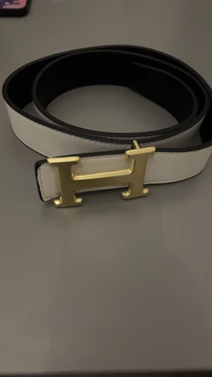 H-bälte - Nytt, 110 cm , Vit, Guld